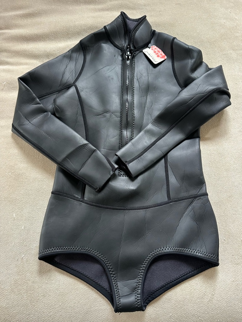 Abysse black Spring suit with zipper